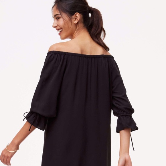 Loft off the shoulder tie cuff dress - Picture 2 of 7